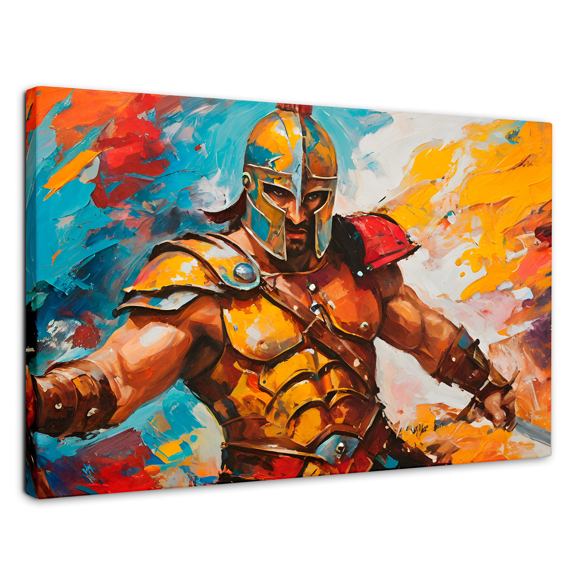 Cuadro Decorativo Canvas Lucha Espartana 90x60