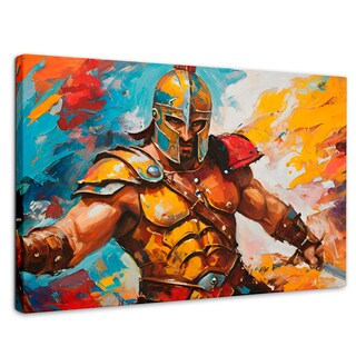 Foto 1 | Cuadro Decorativo Canvas Lucha Espartana 90x60