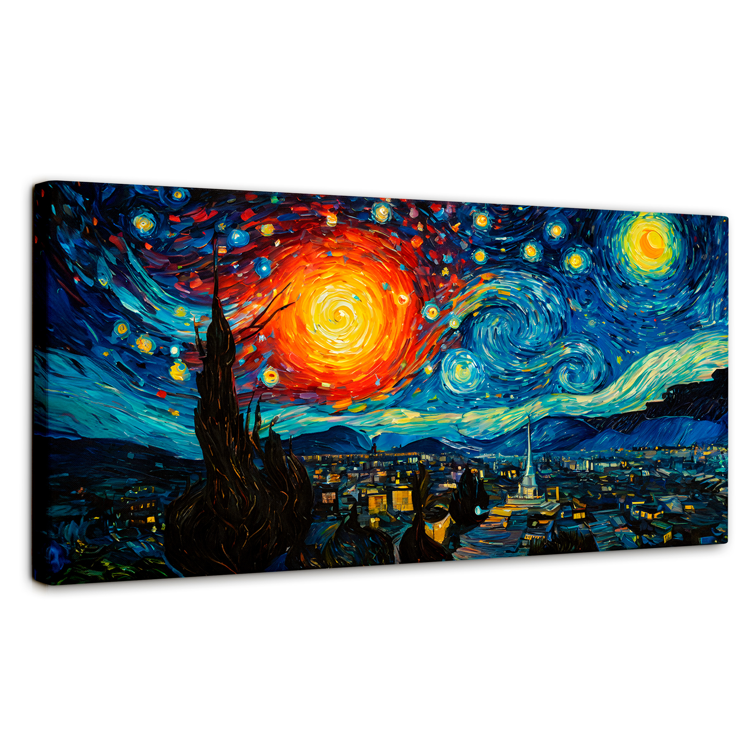 Cuadro Decorativo Canvas Cielo De Van Gogh 120x60