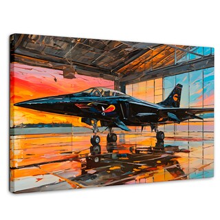 Foto 1 | Cuadro Decorativo Canvas Base Aérea Ocaso 90x60