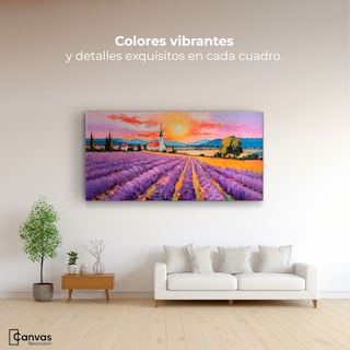 Foto 2 | Cuadro Decorativo Canvas Campo Lavanda Sun 140x70