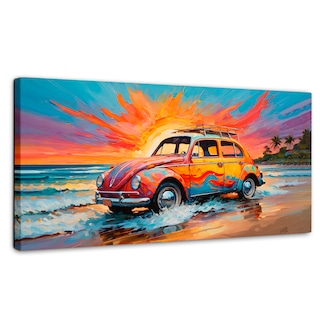 Foto 1 | Cuadro Decorativo Canvas Rodando Verano 140x70