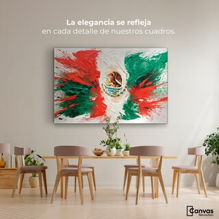 Foto 2 | Cuadro Decorativo Canvas México Bandera 90x60
