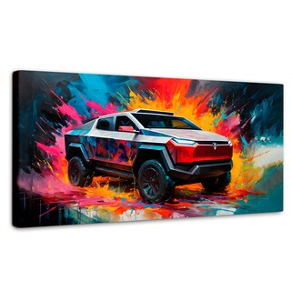 Foto 1 | Cuadro Decorativo Canvas Cyber Colors Truck 140x70