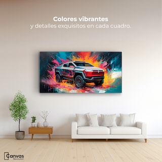 Foto 2 | Cuadro Decorativo Canvas Cyber Colors Truck 140x70