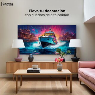 Foto 3 | Cuadro Decorativo Canvas Navegación Nocturna 120x60