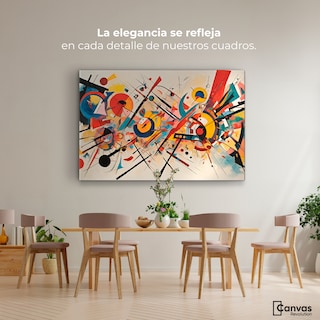 Foto 2 | Cuadro Decorativo Canvas Abstracción Clásica 90x60