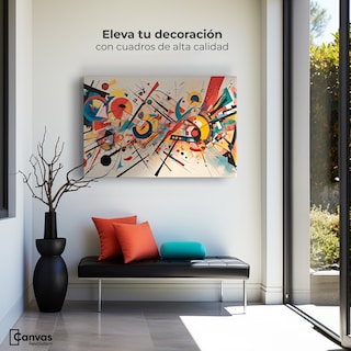 Foto 3 | Cuadro Decorativo Canvas Abstracción Clásica 90x60