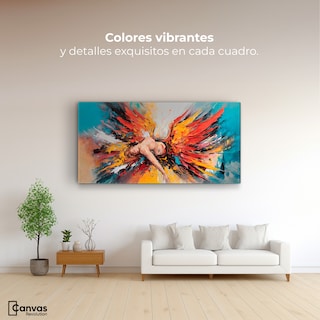 Foto 2 | Cuadro Decorativo Canvas Ángel Caído Colores 140x70