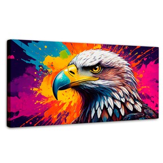 Foto 1 | Cuadro Decorativo Canvas Águila Arcoíris 120x60