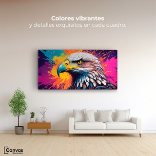 Foto 2 | Cuadro Decorativo Canvas Águila Arcoíris 120x60