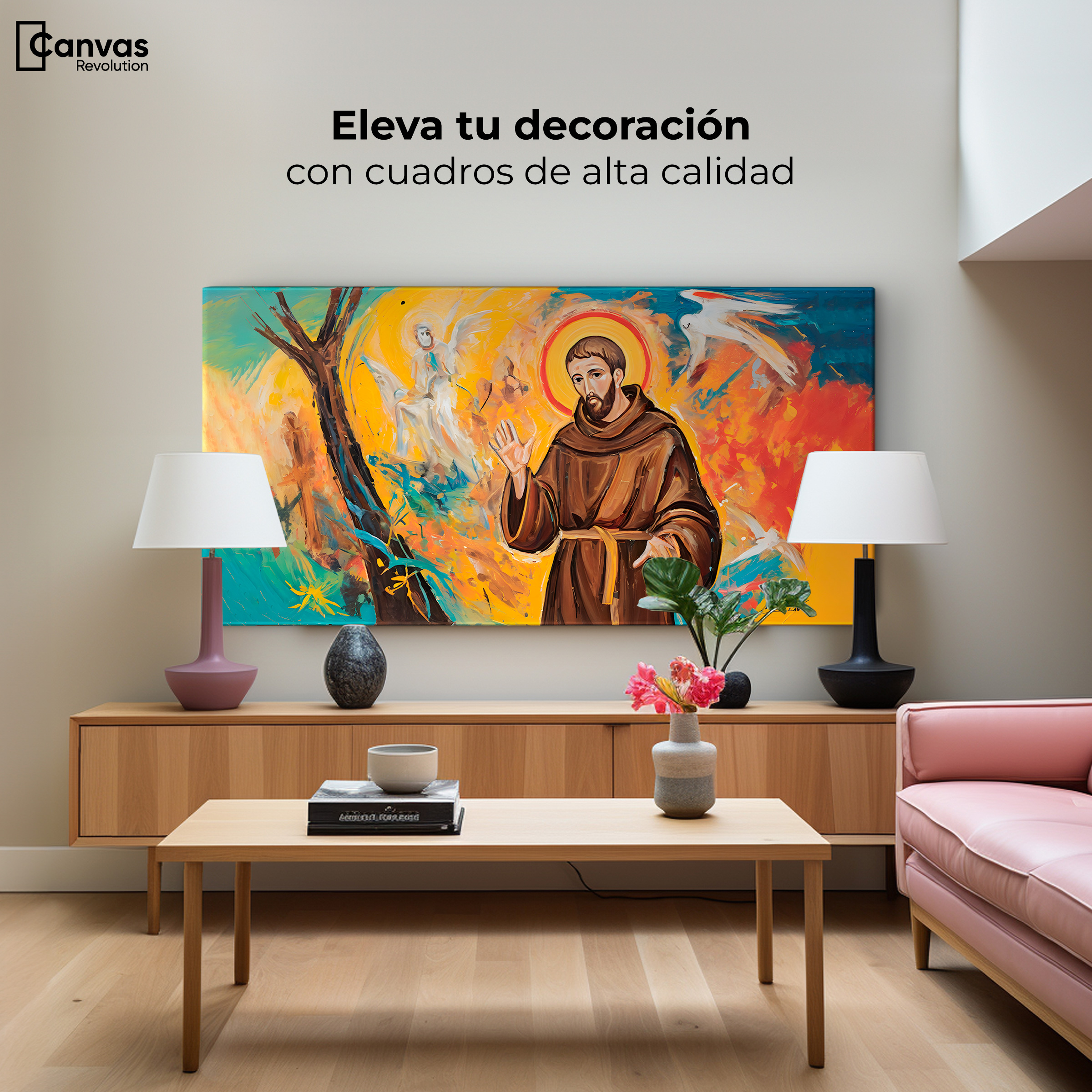 Foto 4 pulgar | Cuadro Decorativo Canvas Divina Inspiración 140x70