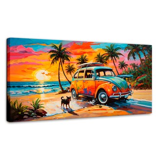 Foto 1 | Cuadro Decorativo Canvas Atardecer Fiel 140x70