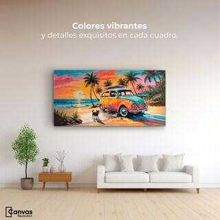 Foto 2 | Cuadro Decorativo Canvas Atardecer Fiel 140x70
