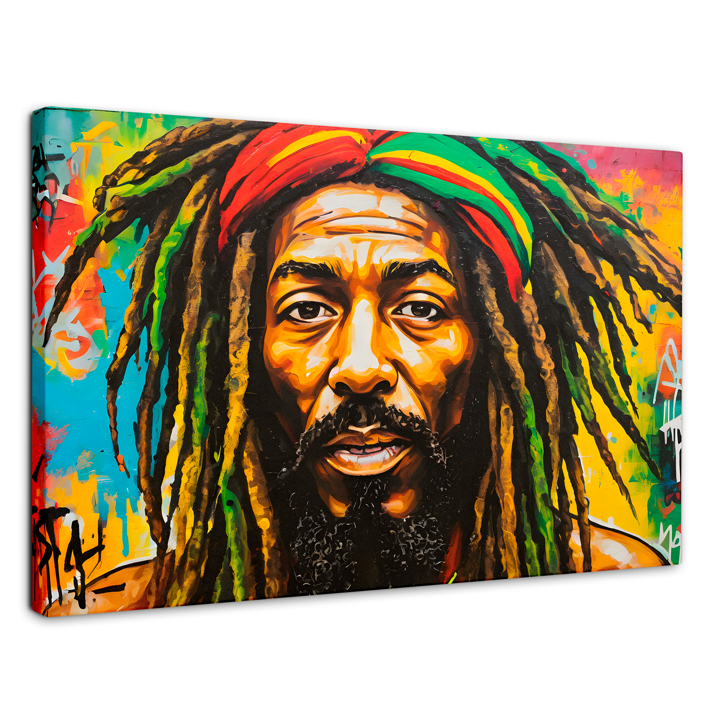 Cuadro Decorativo Canvas Fusión Urbana Rasta 90x60