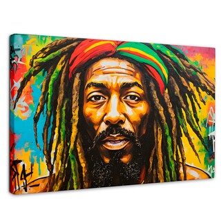 Foto 1 | Cuadro Decorativo Canvas Fusión Urbana Rasta 90x60