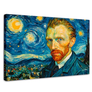Foto 1 | Cuadro Decorativo Canvas Van Gogh Estrellado 90x60
