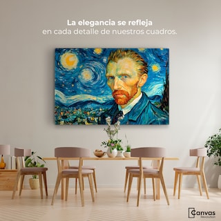 Foto 2 | Cuadro Decorativo Canvas Van Gogh Estrellado 90x60