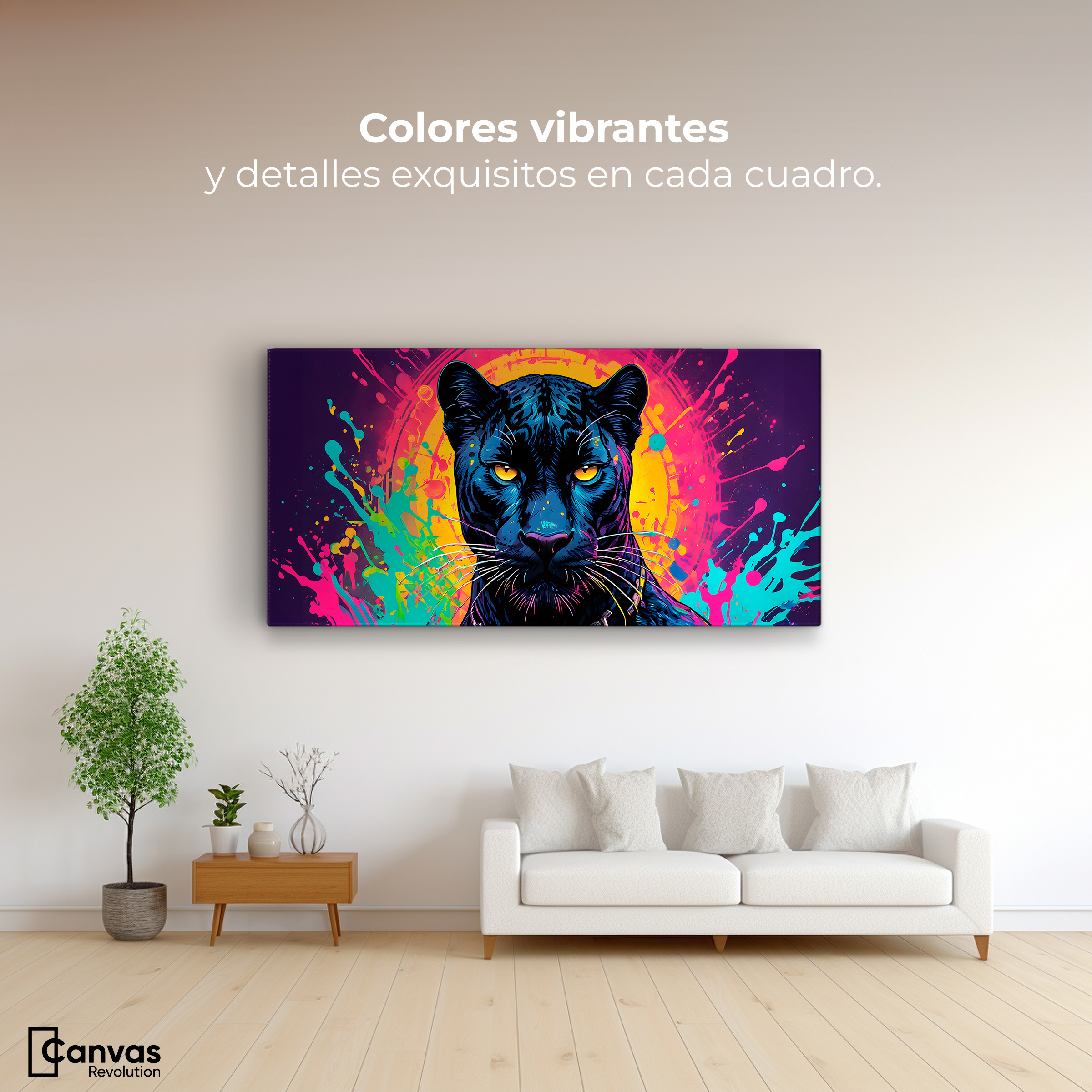 Foto 3 pulgar | Cuadro Decorativo Canvas Fusión Salvaje 120x60