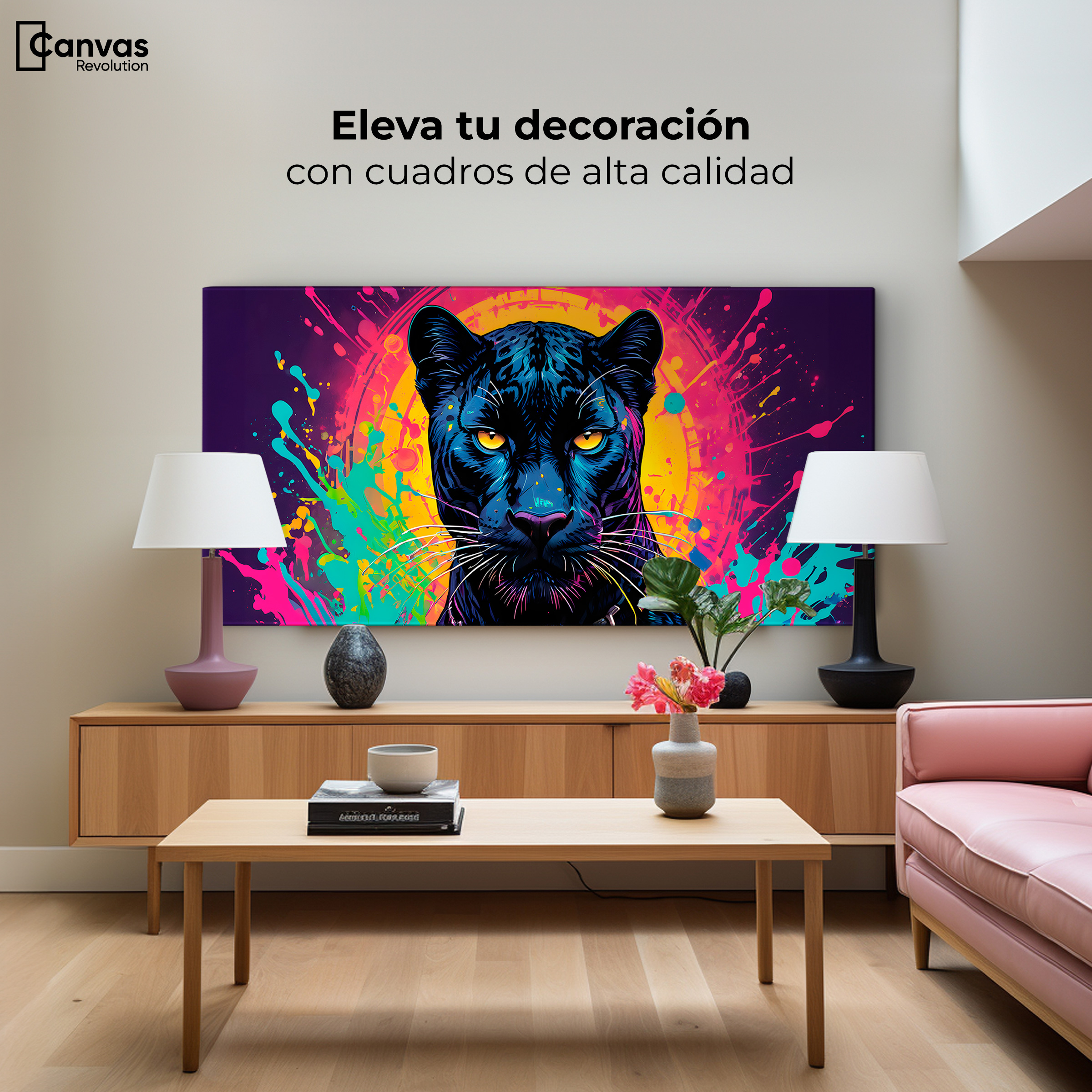 Foto 4 pulgar | Cuadro Decorativo Canvas Fusión Salvaje 120x60