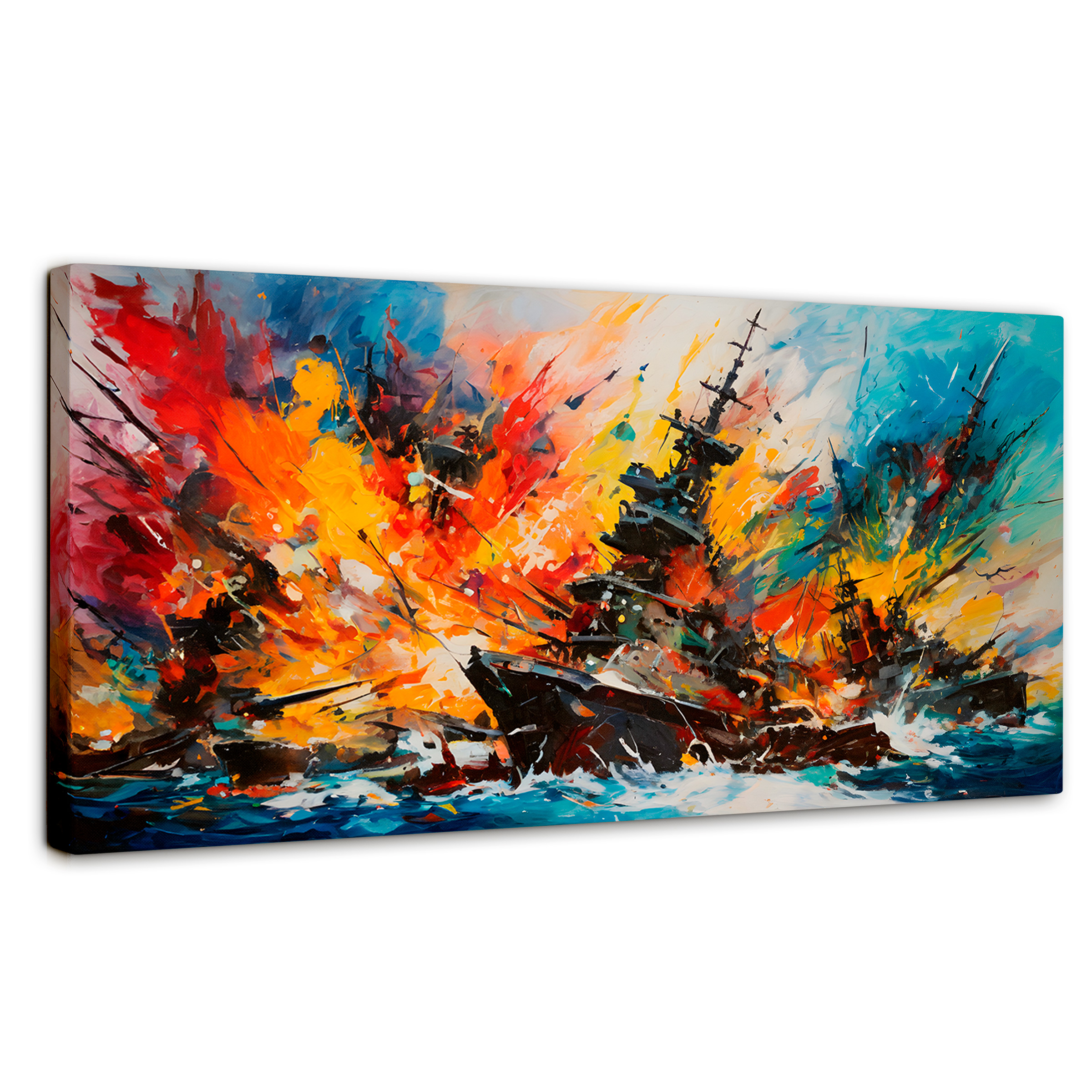 Cuadro Decorativo Canvas Buque Explosivo 140x70