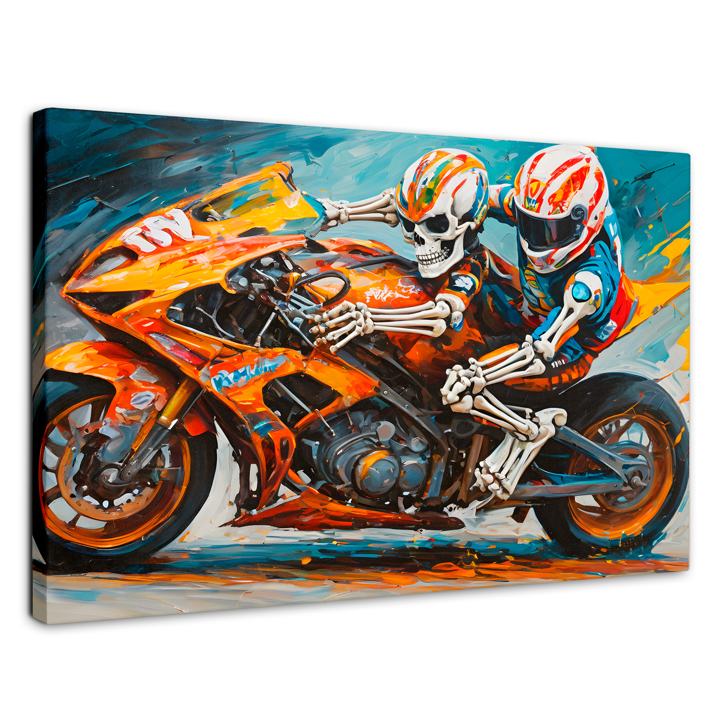 Cuadro Decorativo Canvas Esqueletos Pista 90x60