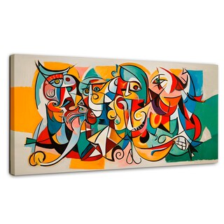 Foto 1 | Cuadro Decorativo Canvas Colorido Cubismo 140x70