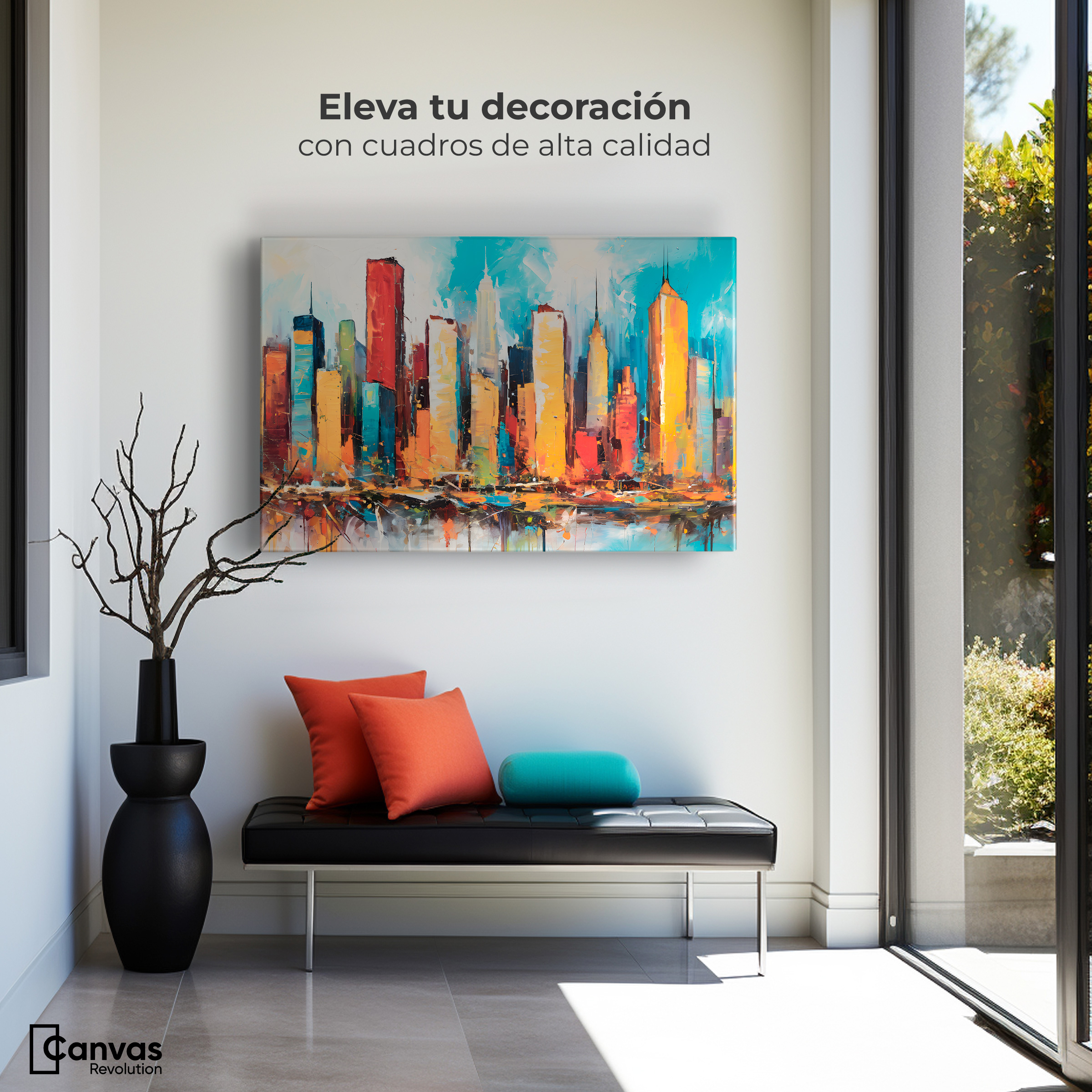 Foto 4 pulgar | Cuadro Decorativo Canvas New York Colors 90x60