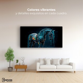 Foto 2 | Cuadro Decorativo Canvas Caballo Fusiones 120x60