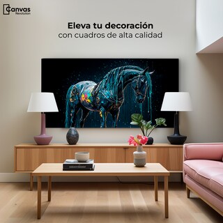 Foto 3 | Cuadro Decorativo Canvas Caballo Fusiones 120x60