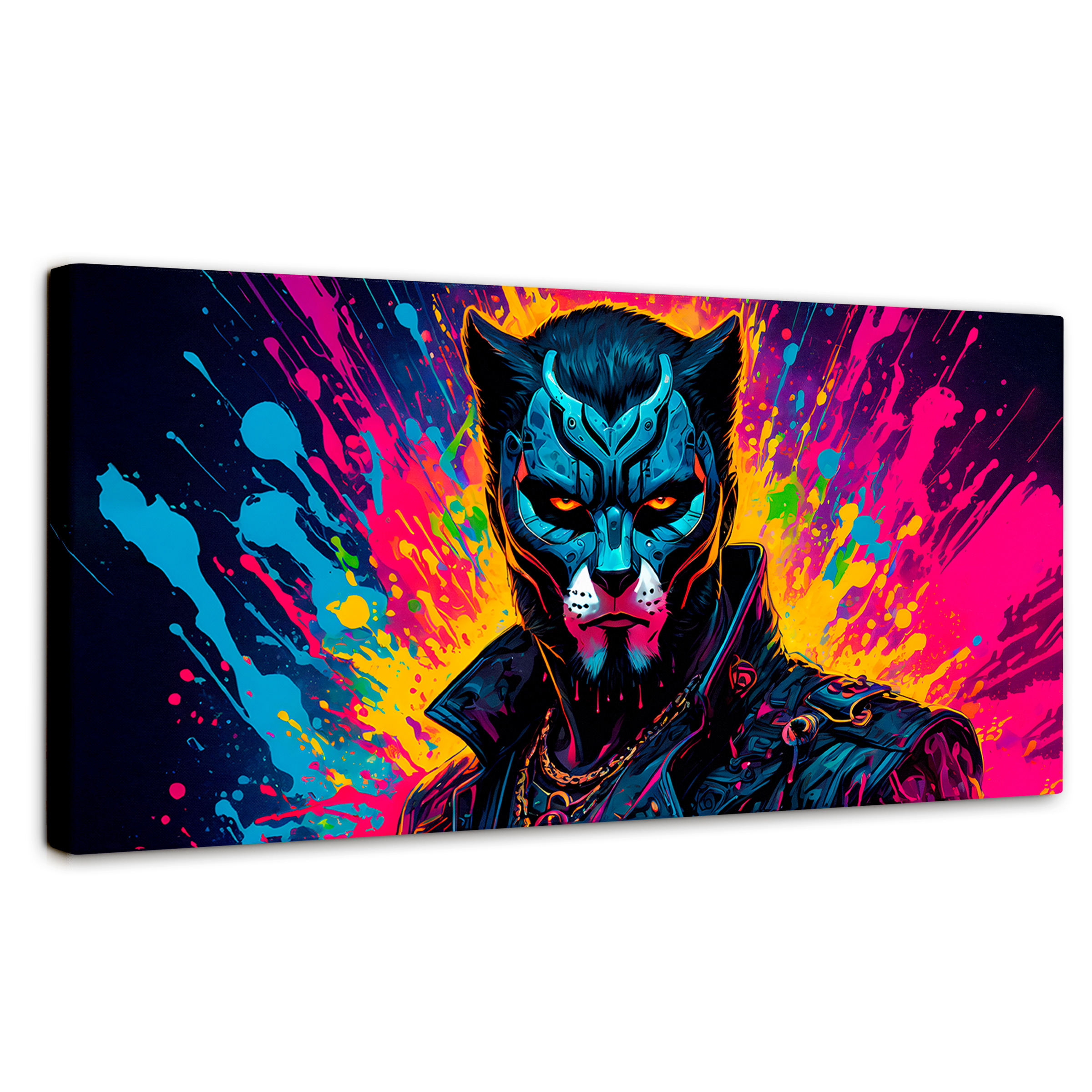 Cuadro Decorativo Canvas Destellos Felinos 120x60