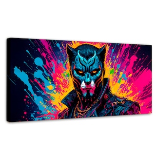 Foto 1 | Cuadro Decorativo Canvas Destellos Felinos 120x60