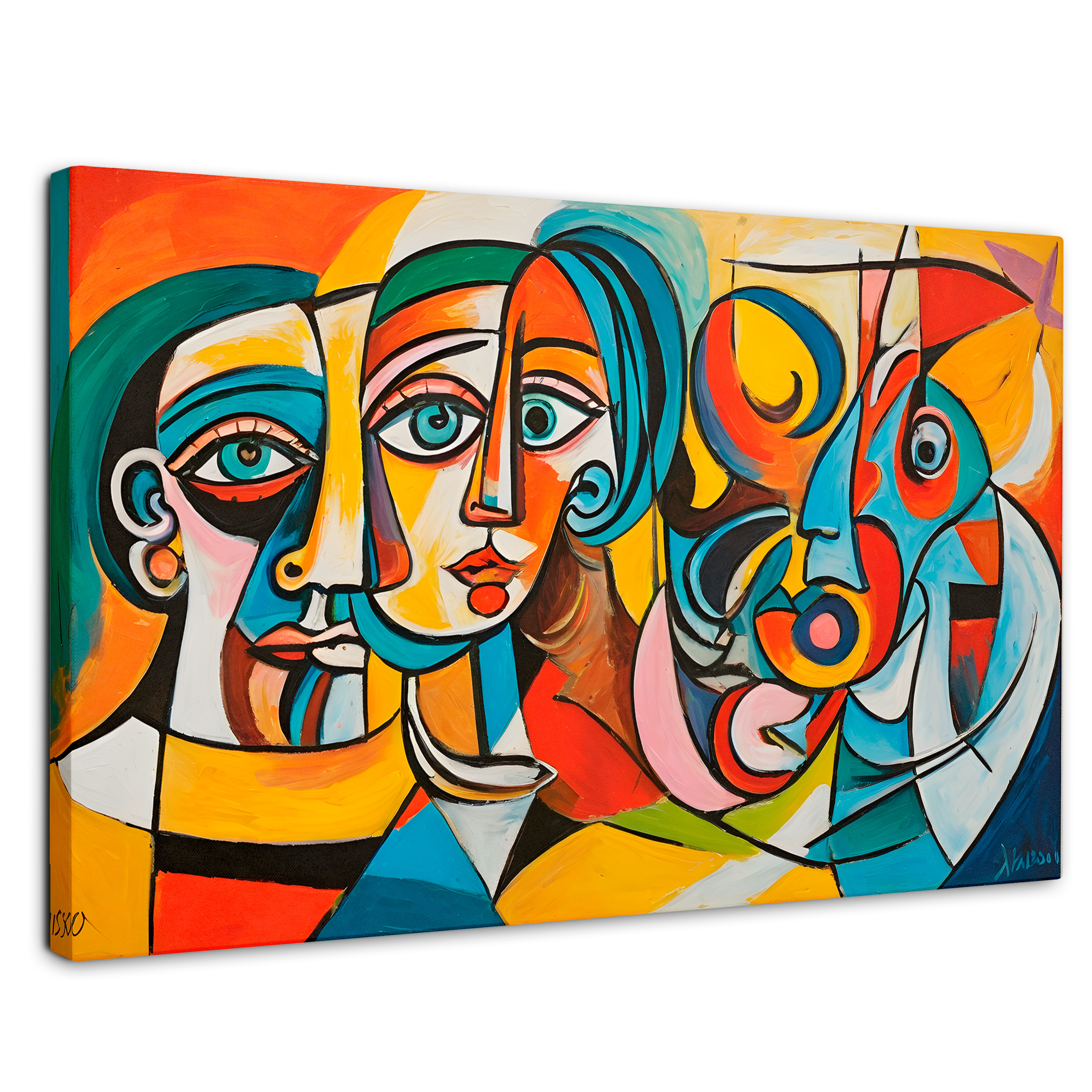 Cuadro Decorativo Canvas Rostros Modernos 90x60