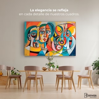 Foto 2 | Cuadro Decorativo Canvas Rostros Modernos 90x60