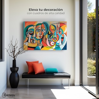 Foto 3 | Cuadro Decorativo Canvas Rostros Modernos 90x60