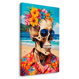 Foto 1 | Cuadro Decorativo Canvas Calavera Hawaii 60x90