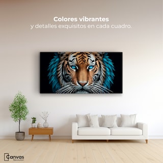 Foto 2 | Cuadro Decorativo Canvas Mirada Azul Salvaje 120x60