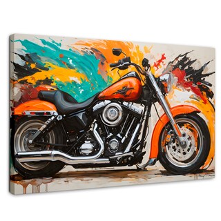 Foto 1 | Cuadro Decorativo Canvas Motocicleta Clásica 90x60