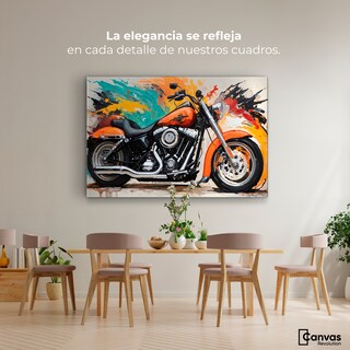 Foto 2 | Cuadro Decorativo Canvas Motocicleta Clásica 90x60