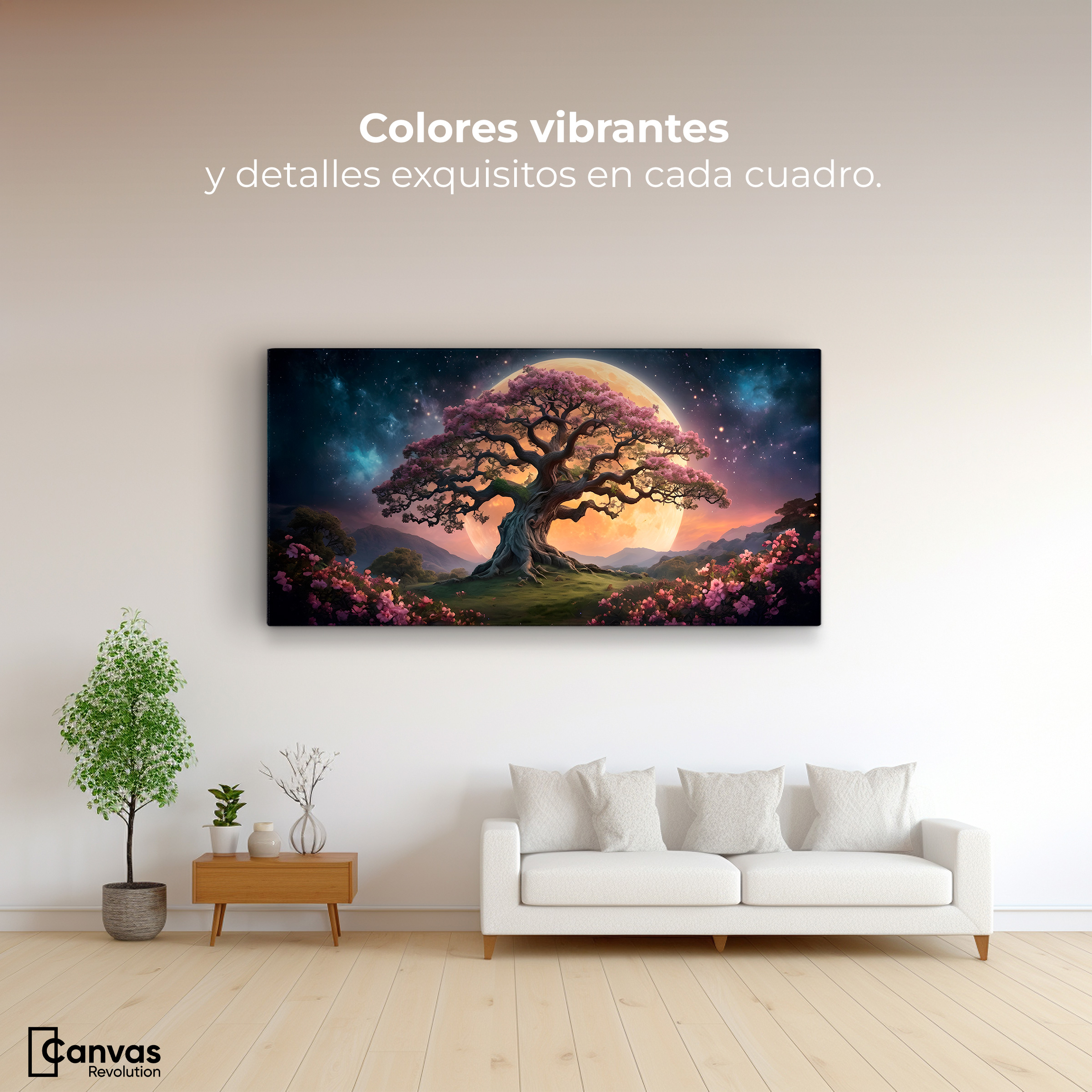 Foto 3 pulgar | Cuadro Decorativo Canvas Ecos Celestiales 120x60