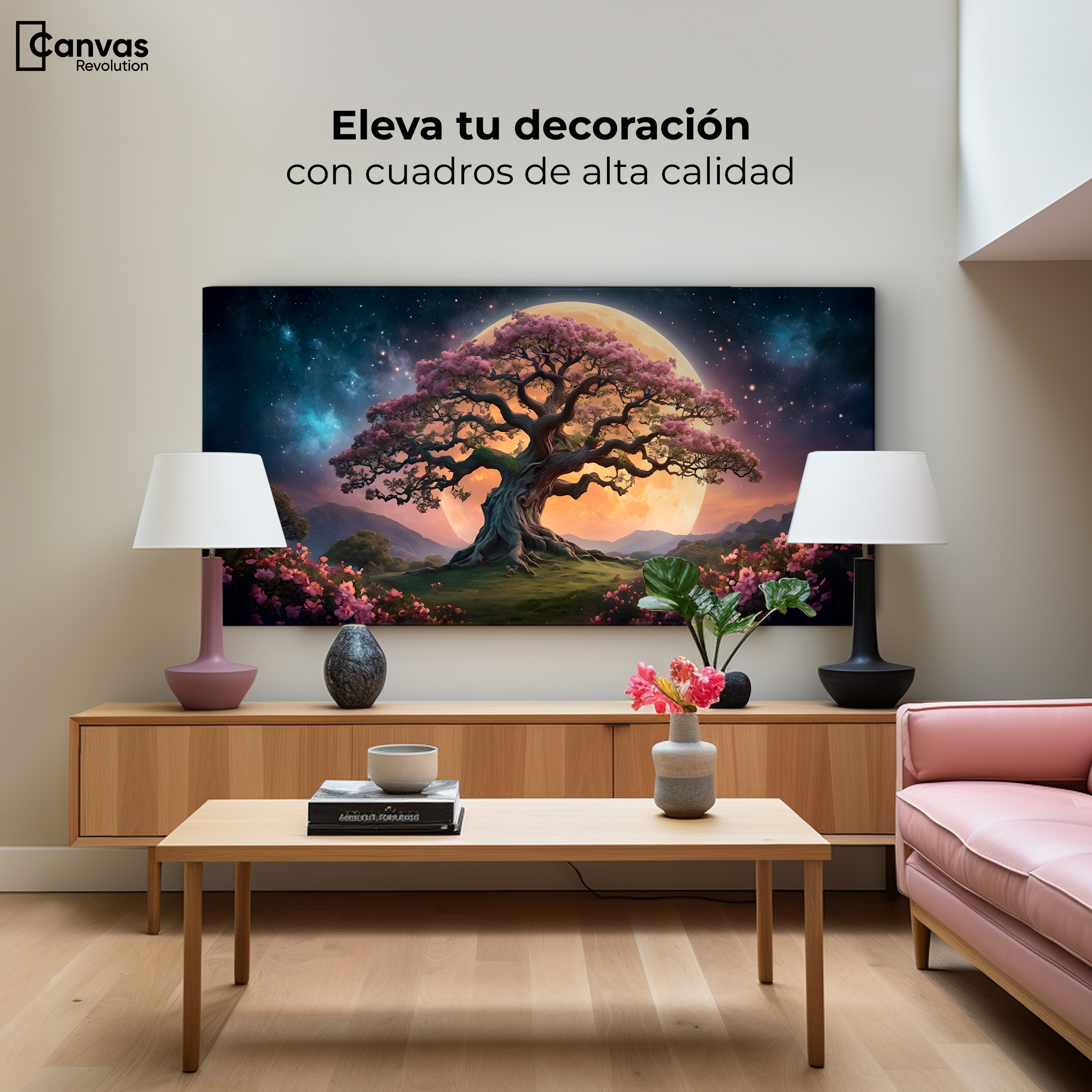 Foto 4 pulgar | Cuadro Decorativo Canvas Ecos Celestiales 120x60