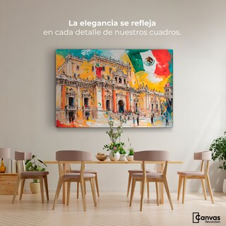 Foto 2 | Cuadro Decorativo Canvas Palacio Nacional 90x60