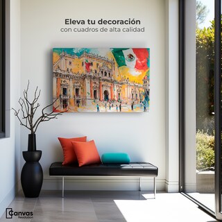 Foto 3 | Cuadro Decorativo Canvas Palacio Nacional 90x60