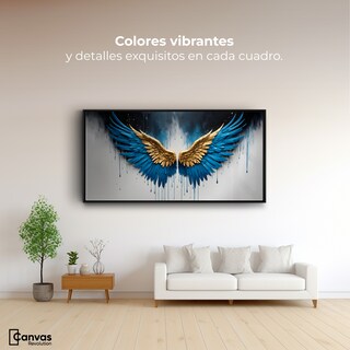 Foto 2 | Cuadro Decorativo Marco Flotante Vuelo Celestial 120x60 Marco Negro