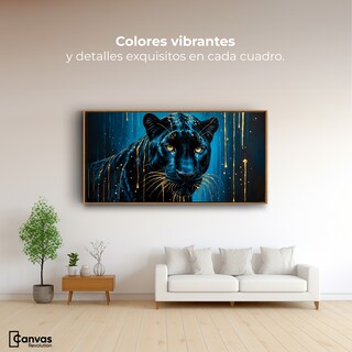 Foto 2 | Cuadro Decorativo Marco Flotante Mirada Nocturna 120x60 Marco Madera