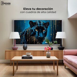 Foto 3 | Cuadro Decorativo Marco Flotante Mirada Nocturna 120x60 Marco Blanco