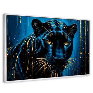 Foto 1 | Cuadro Decorativo Marco Flotante Mirada Nocturna 90x60 Marco Blanco