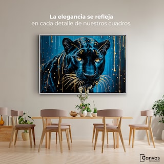 Foto 2 | Cuadro Decorativo Marco Flotante Mirada Nocturna 90x60 Marco Blanco