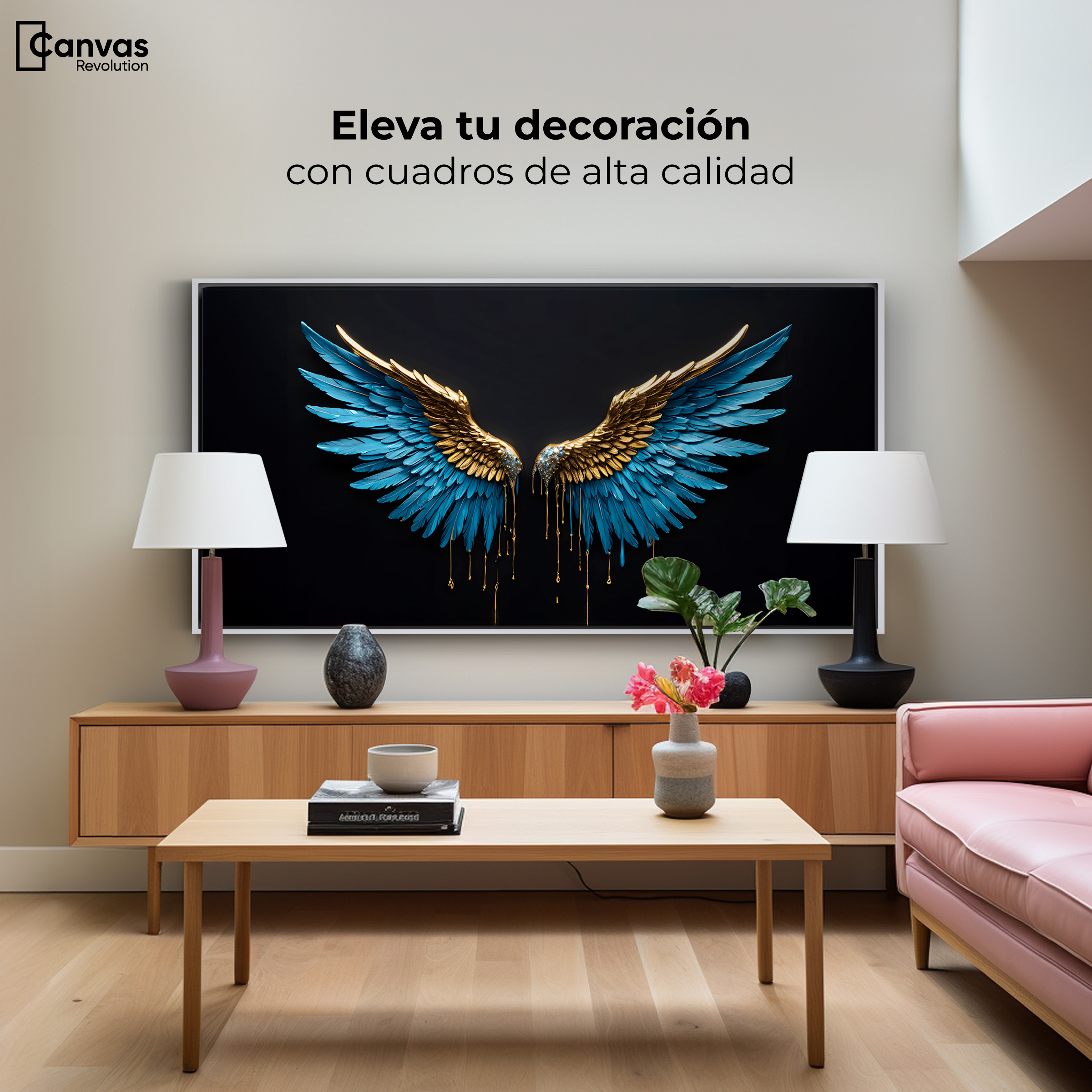 Foto 4 pulgar | Cuadro Decorativo Marco Flotante Joyas Celestiales 120x60 Marco Blanco