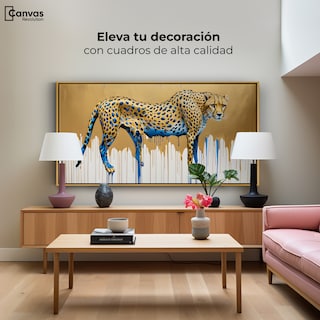 Foto 3 | Cuadro Decorativo Marco Flotante Majestad Derretida 120x60 Marco Dorado